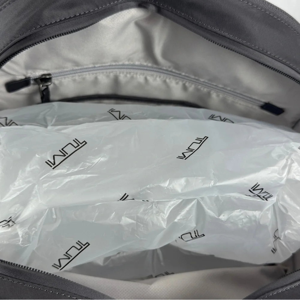 Tumi Voyageur Carson Backpack. Iron (Gray) with Black Leather Trim - Picture 8 of 14